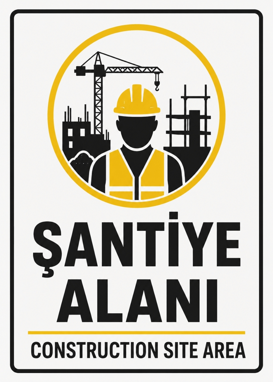 ŞANTİYE ALANI 21X30CM PVC ISG LEVHA