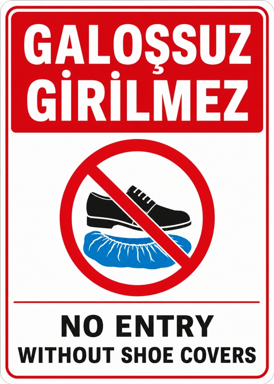 GALOŞSUZ GİRİLMEZ 21X30CM PVC ISG LEVHA