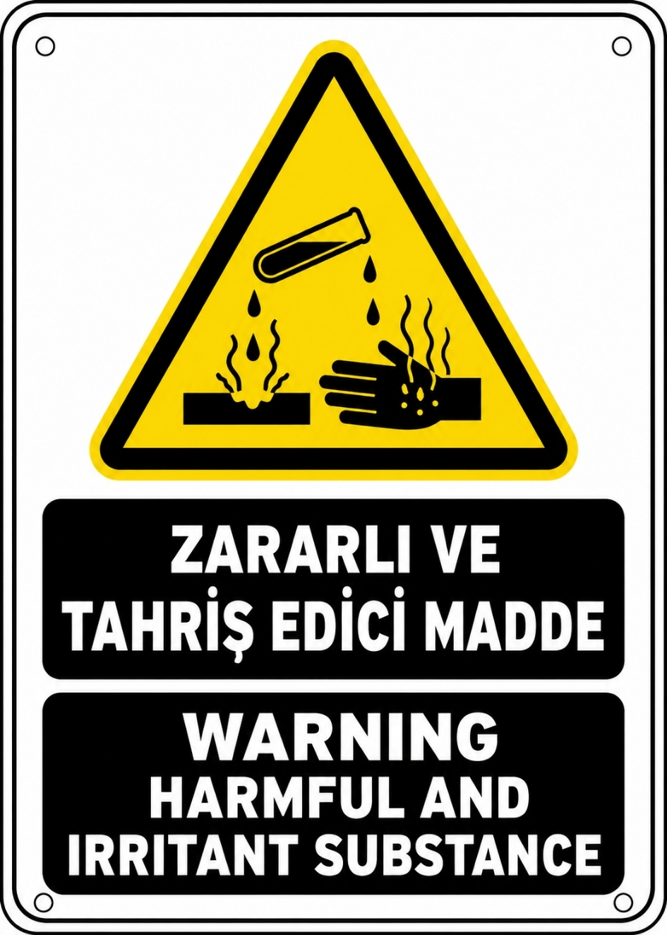 ZARARLI VE TAHRİŞ EDİCİ MADDE 21X30CM PVC ISG LEVHA