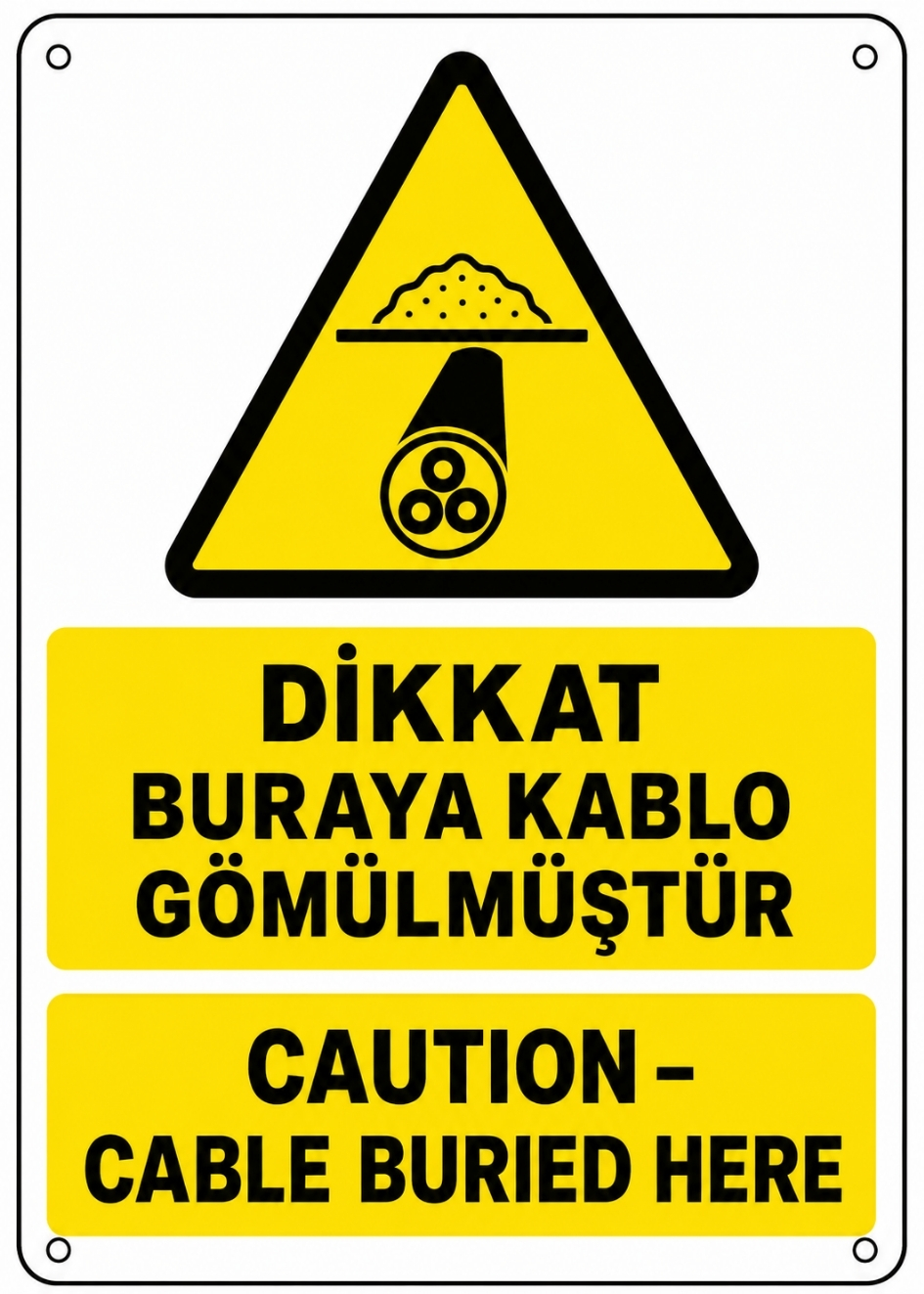 DİKKAT BURAYA KABLO GÖMÜLMÜŞTÜR 21X30CM PVC ISG LEVHA DİKKAT BURAYA KABLO GÖMÜLMÜŞTÜR 21X30CM PVC ISG LEVHA