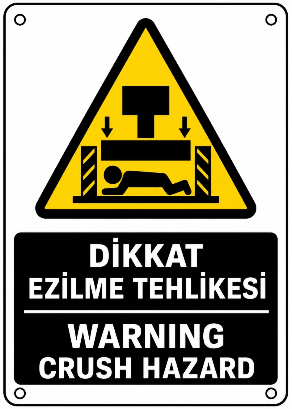 DİKKAT EZİLME TEHLİKESİ 21X30CM PVC ISG LEVHA DİKKAT EZİLME TEHLİKESİ 21X30CM PVC ISG LEVHA