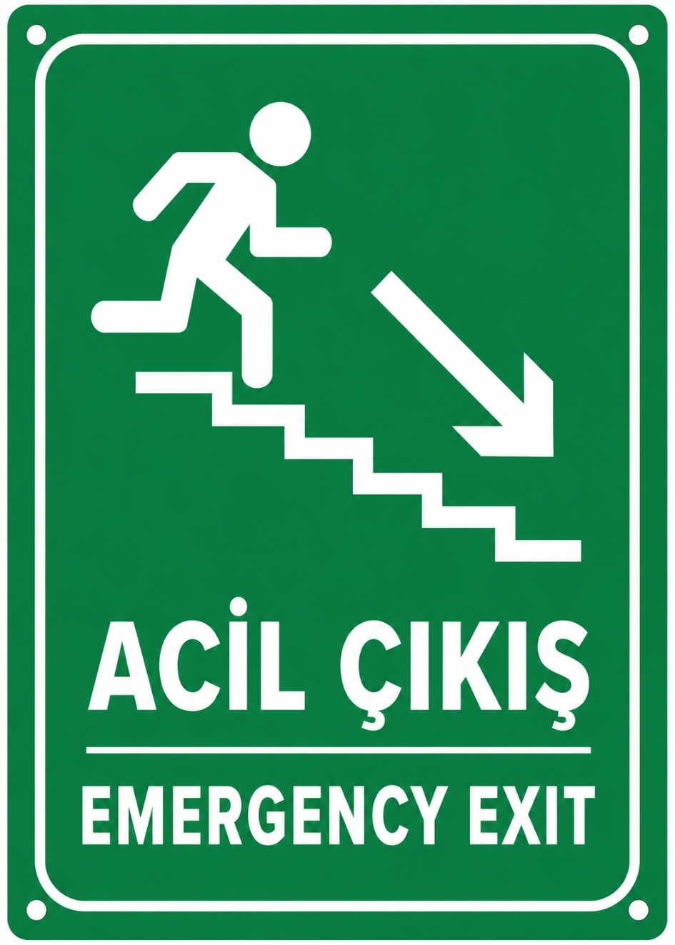 ACİL ÇIKIŞ 21X30CM PVC ISG LEVHA ACİL ÇIKIŞ 21X30CM PVC ISG LEVHA