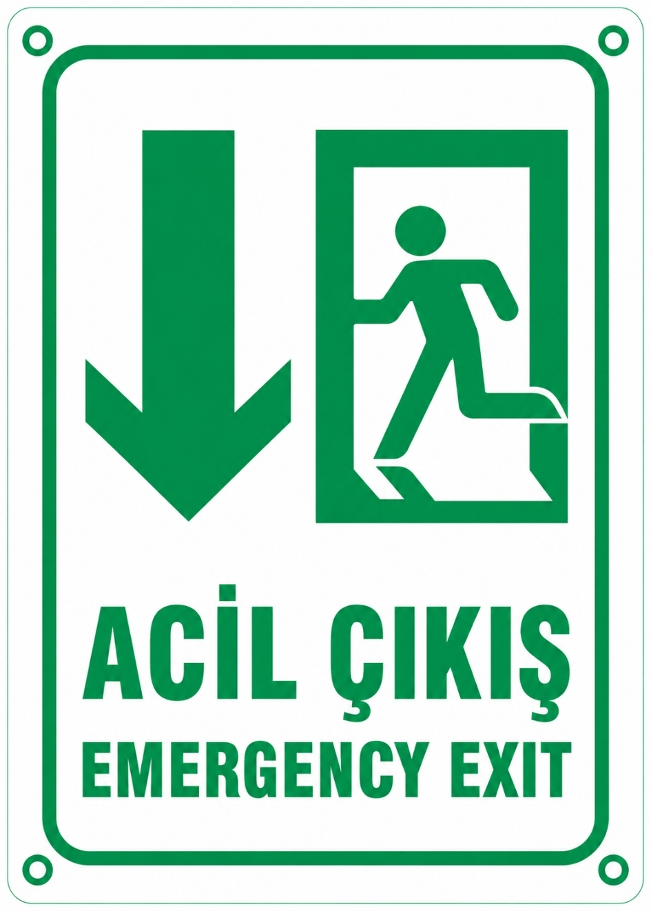 ACİL ÇIKIŞ 21X30CM PVC ISG LEVHA ACİL ÇIKIŞ 21X30CM PVC ISG LEVHA