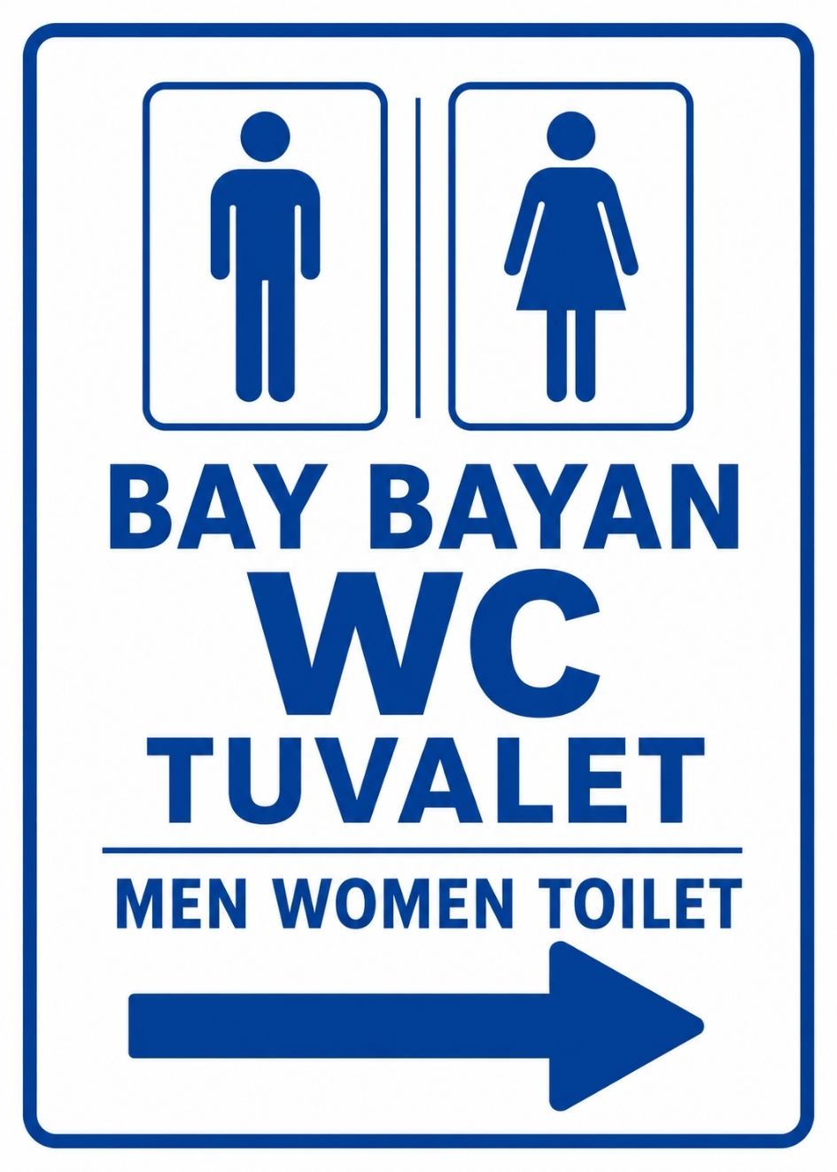 BAY BAYAN WC TUVALET 21X30CM PVC ISG LEVHA BAY BAYAN WC TUVALET 21X30CM PVC ISG LEVHA
