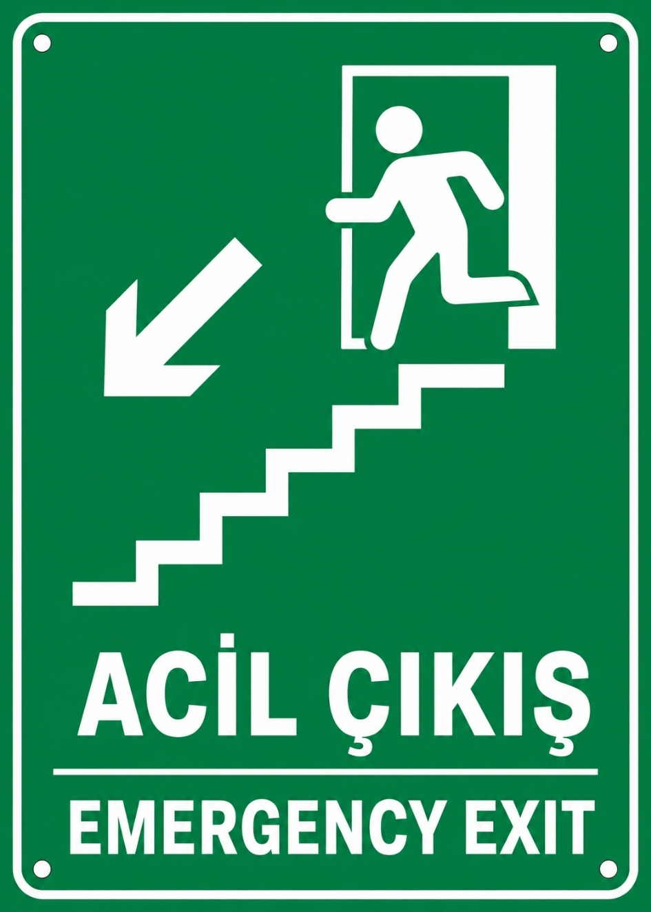 ACİL ÇIKIŞ 21X30CM PVC ISG LEVHA ACİL ÇIKIŞ 21X30CM PVC ISG LEVHA
