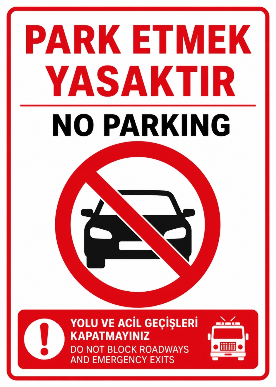 PARK ETMEK YASAKTIR 21X30CM PVC ISG LEVHA