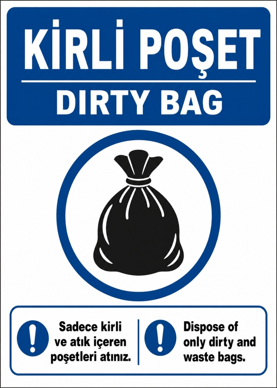 KİRLİ POŞET 21X30CM PVC ISG LEVHA