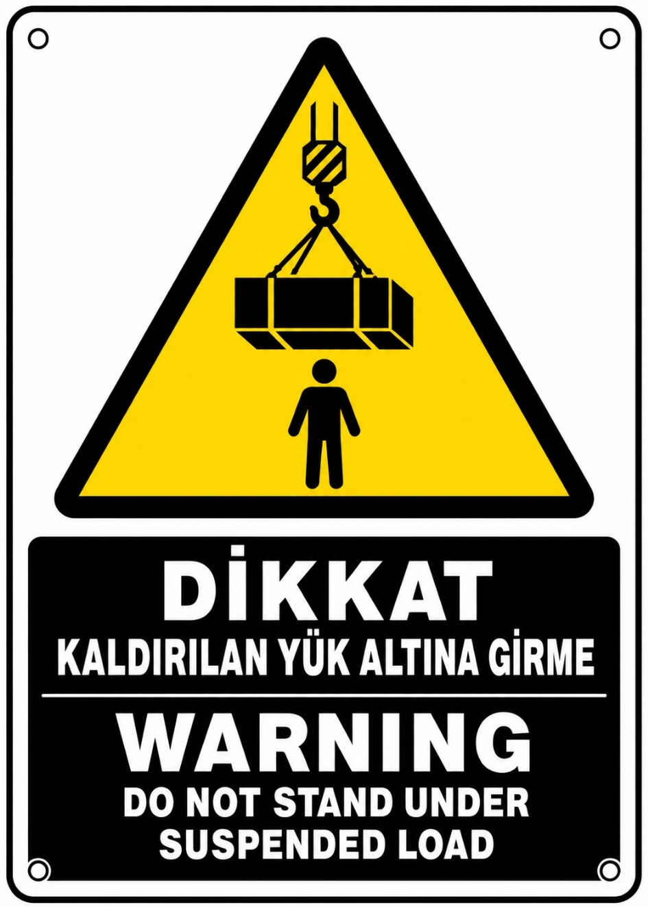 DİKKAT KALDIRILAN YÜK ALTINA GİRME 21X30CM PVC ISG LEVHA