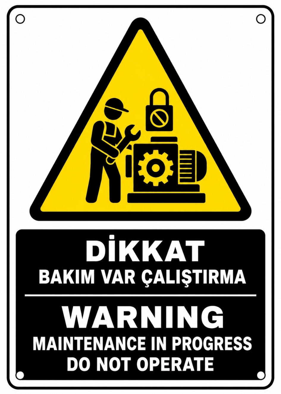 DİKKAT BAKIM VAR ÇALIŞTIRMA 21X30CM PVC ISG LEVHA DİKKAT BAKIM VAR ÇALIŞTIRMA 21X30CM PVC ISG LEVHA