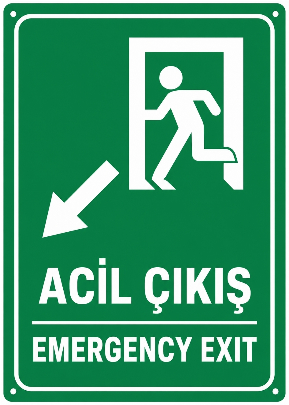 ACİL ÇIKIŞ 21X30CM PVC ISG LEVHA ACİL ÇIKIŞ 21X30CM PVC ISG LEVHA