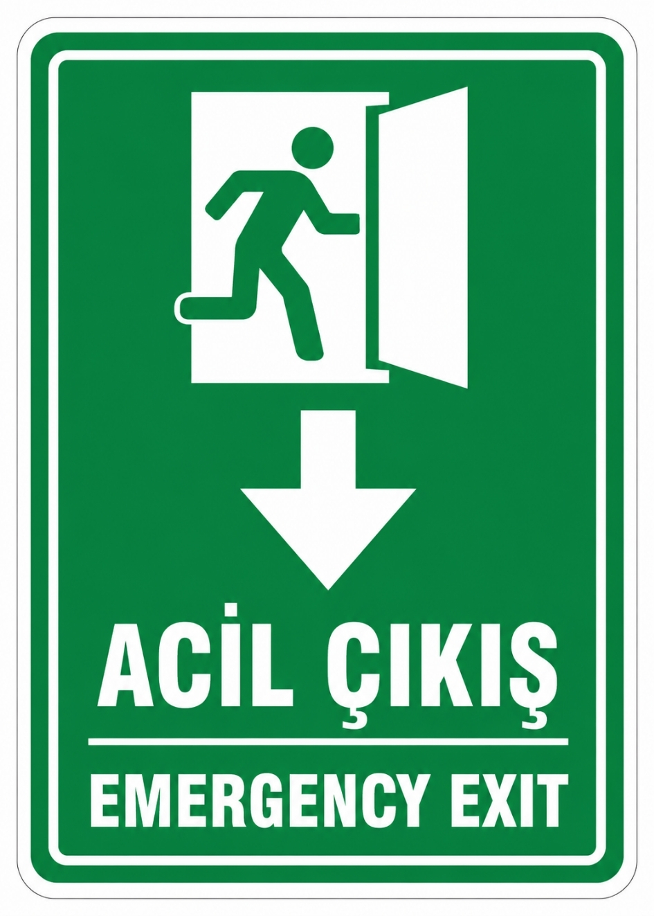 ACİL ÇIKIŞ 35X50CM PVC ISG LEVHA ACİL ÇIKIŞ 35X50CM PVC ISG LEVHA