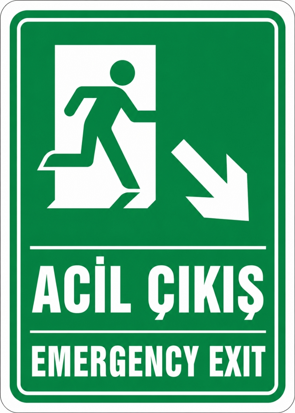 ACİL ÇIKIŞ 21X30CM PVC ISG LEVHA ACİL ÇIKIŞ 21X30CM PVC ISG LEVHA