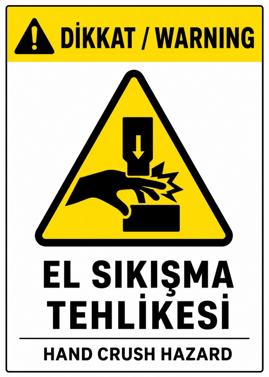 DİKKAT EL SIKIŞMA TEHLİKESİ 21X30CM PVC ISG LEVHA DİKKAT EL SIKIŞMA TEHLİKESİ 21X30CM PVC ISG LEVHA