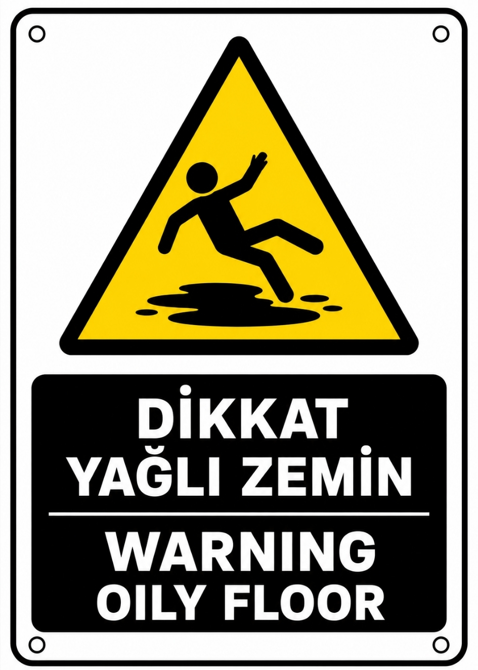 DİKKAT YAĞLI ZEMİN 21X30CM PVC ISG LEVHA