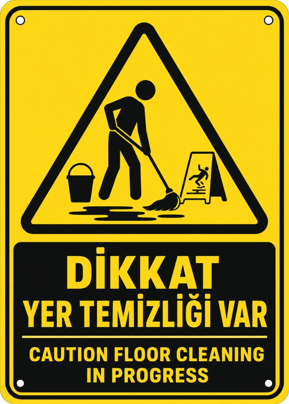 DİKKAT YER TEMİZLİĞİ VAR 21X30CM PVC ISG LEVHA DİKKAT YER TEMİZLİĞİ VAR 21X30CM PVC ISG LEVHA