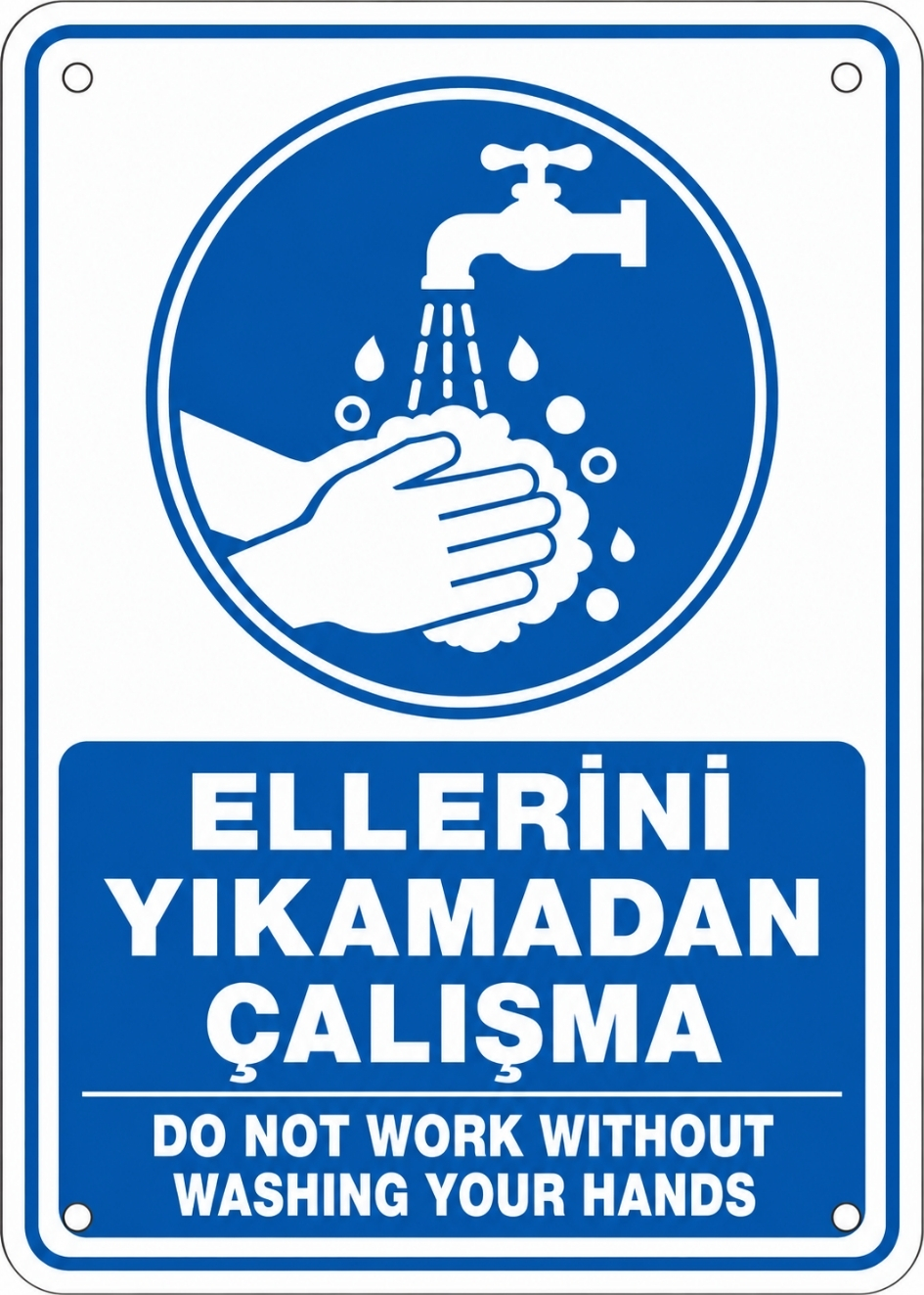 ELLERİNİ YIKAMADAN ÇALIŞMA 21X30CM PVC ISG LEVHA