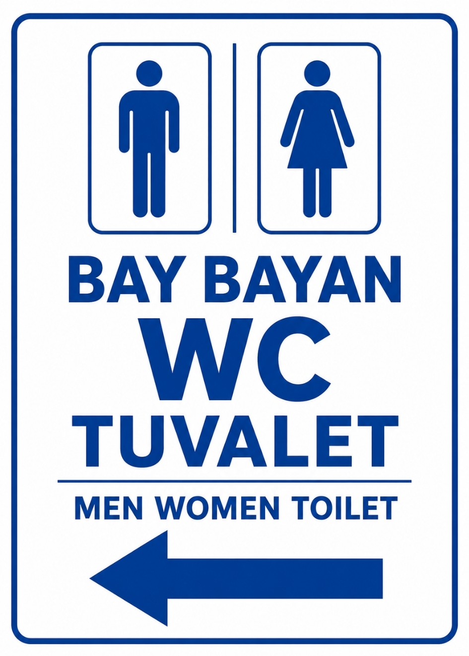 BAY BAYAN WC TUVALET 21X30CM PVC ISG LEVHA BAY BAYAN WC TUVALET 21X30CM PVC ISG LEVHA