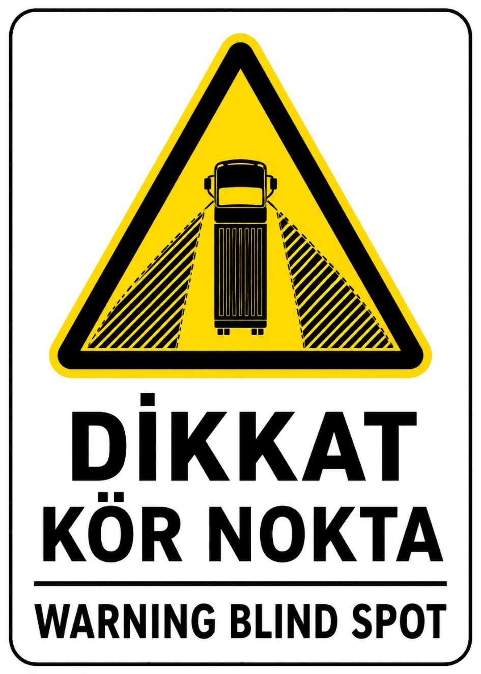 DİKKAT KÖR NOKTA 21X30CM PVC ISG LEVHA