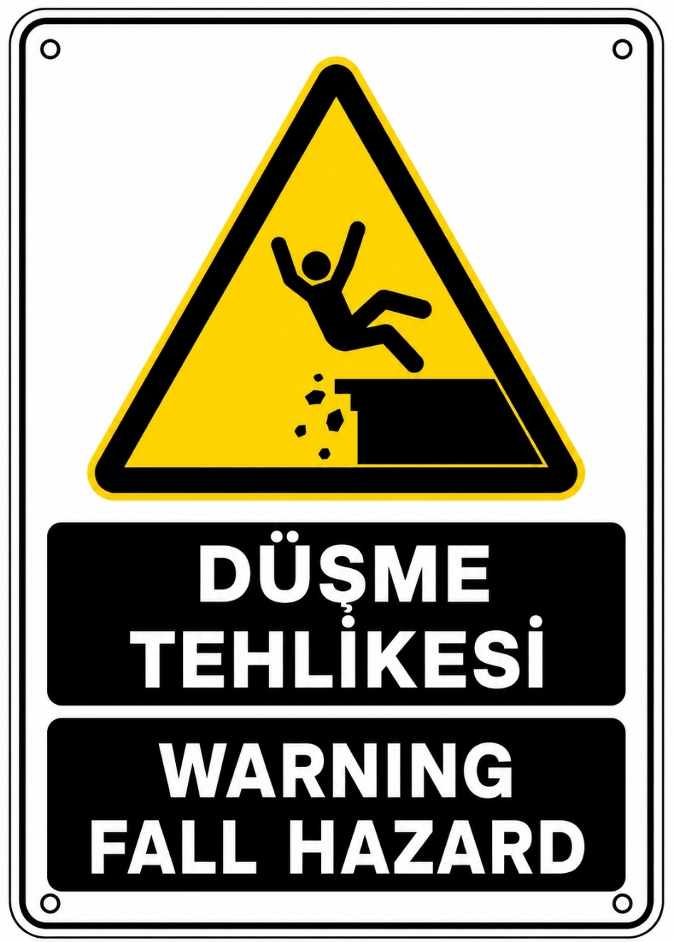 DÜŞME TEHLİKESİ 21X30CM PVC ISG LEVHA DÜŞME TEHLİKESİ 21X30CM PVC ISG LEVHA