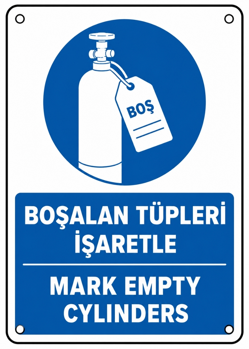 BOŞALAN TÜPLERİ İŞARETLE 21X30CM PVC ISG LEVHA