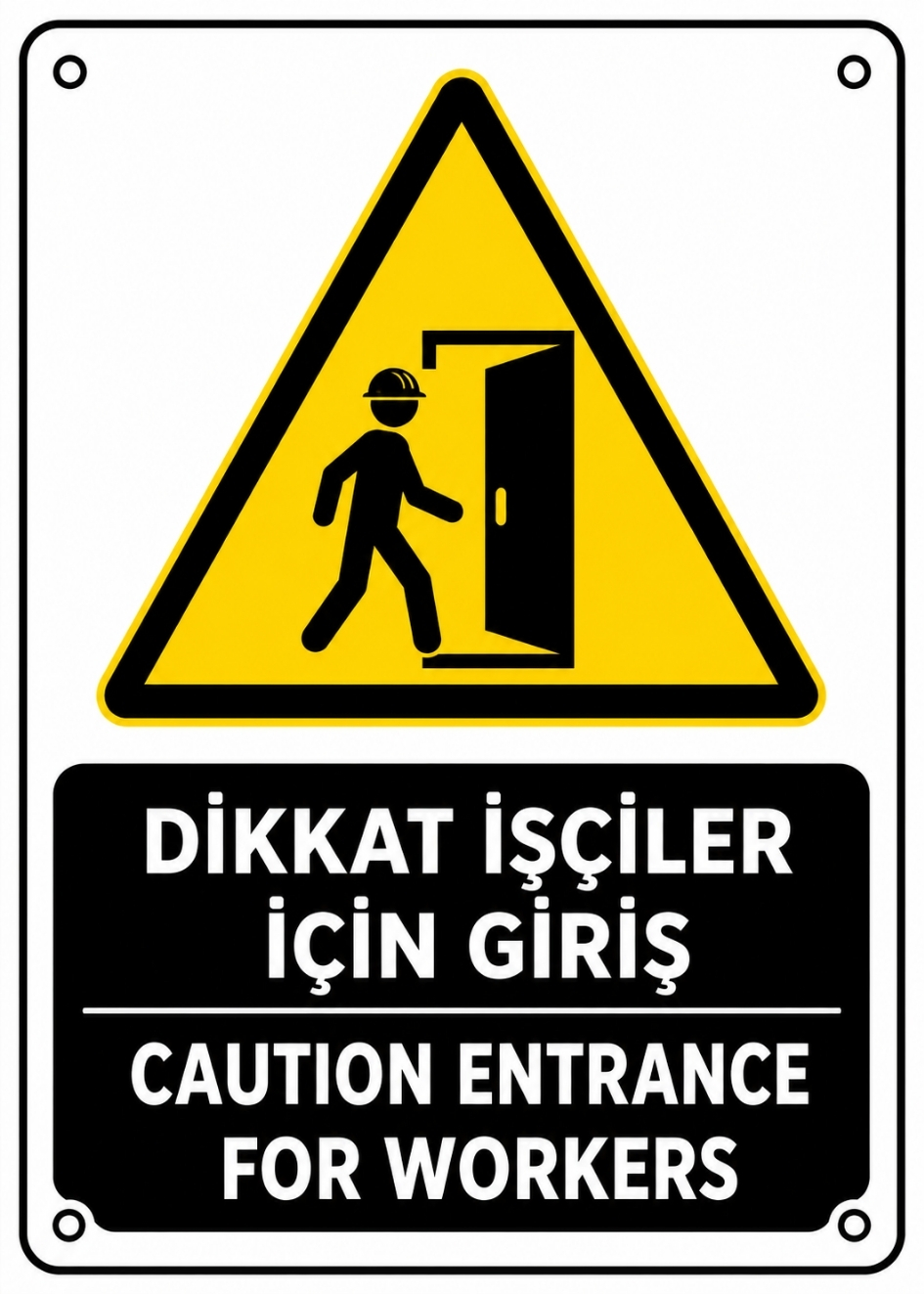 DİKKAT İŞÇİLER İÇİN GİRİŞ 21X30CM PVC ISG LEVHA DİKKAT İŞÇİLER İÇİN GİRİŞ 21X30CM PVC ISG LEVHA