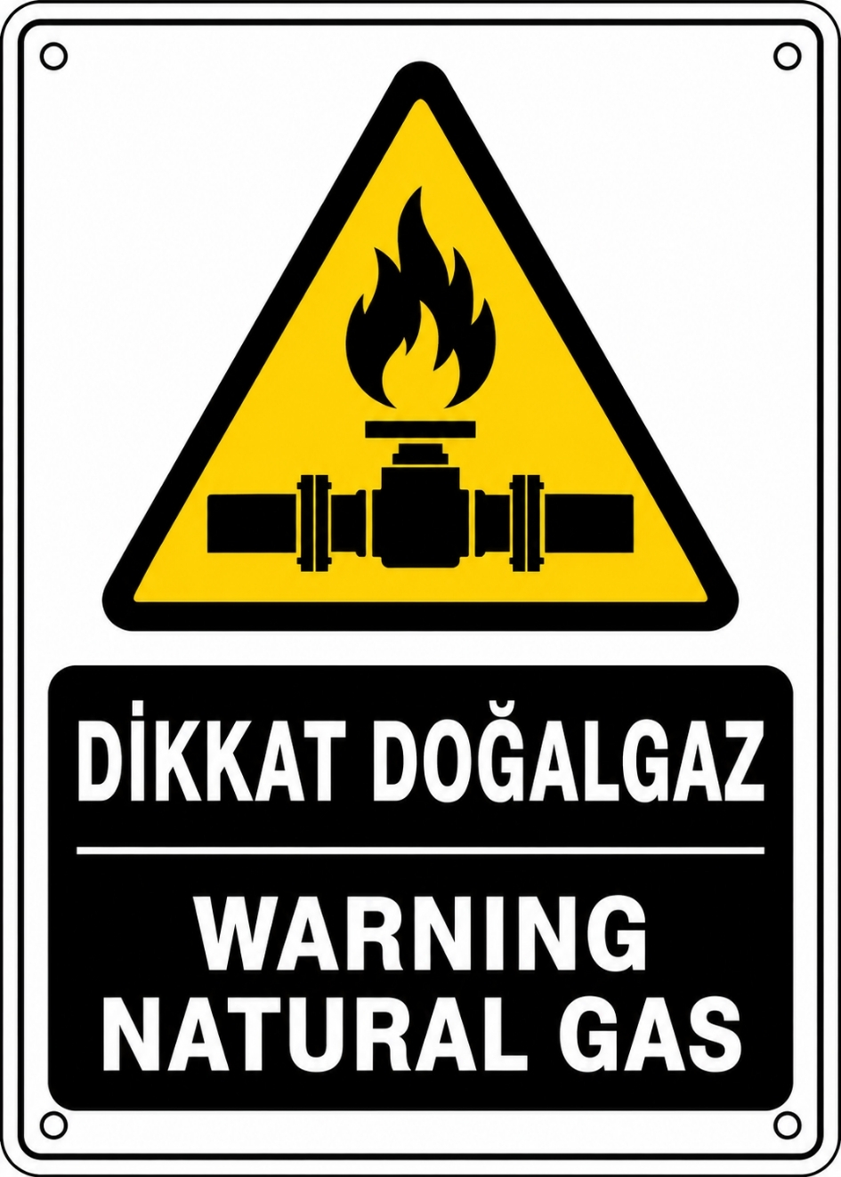 DİKKAT DOĞALGAZ 21X30CM PVC ISG LEVHA DİKKAT DOĞALGAZ 21X30CM PVC ISG LEVHA