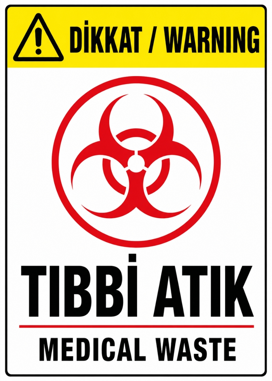 DİKKAT TIBBİ ATIK 21X30CM PVC ISG LEVHA DİKKAT TIBBİ ATIK 21X30CM PVC ISG LEVHA