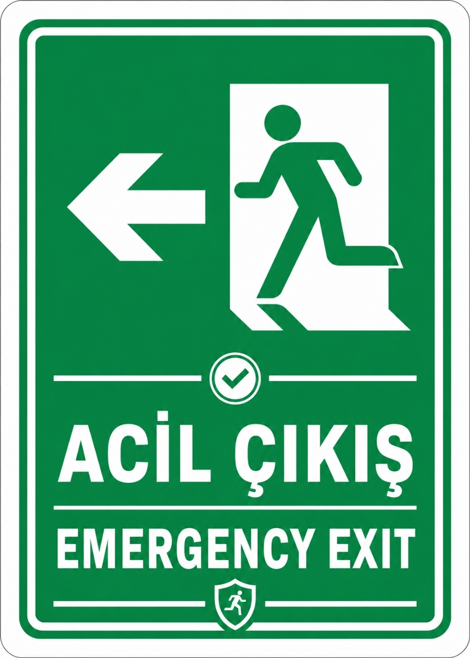 ACİL ÇIKIŞ 35X50CM PVC ISG LEVHA ACİL ÇIKIŞ 35X50CM PVC ISG LEVHA
