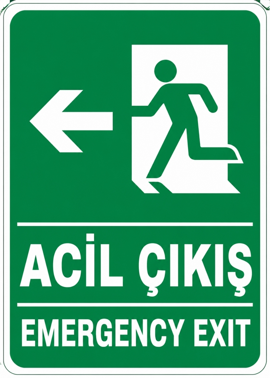 ACİL ÇIKIŞ 21X30CM PVC ISG LEVHA ACİL ÇIKIŞ 21X30CM PVC ISG LEVHA