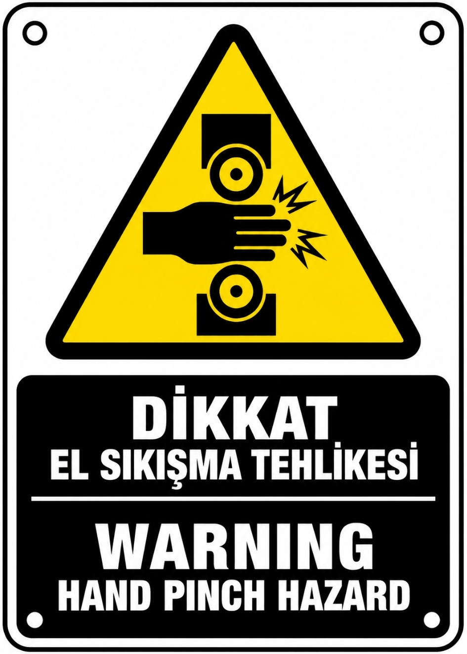 DİKKAT EL SIKIŞTIRMA TEHLİKESİ 21X30CM PVC ISG LEVHA DİKKAT EL SIKIŞTIRMA TEHLİKESİ 21X30CM PVC ISG LEVHA