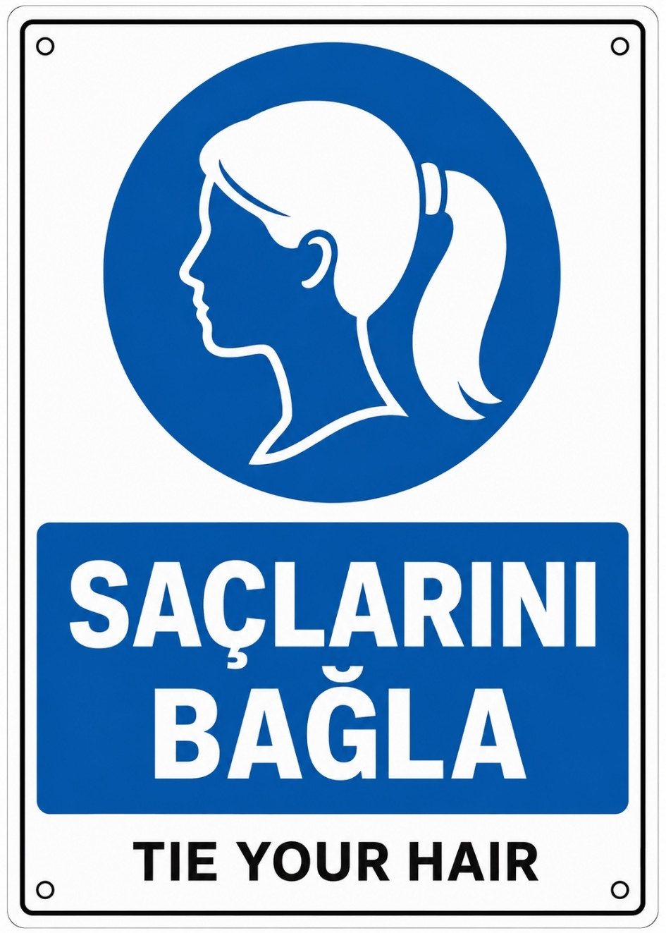 SAÇLARINI BAĞLA 21X30CM PVC ISG LEVHA SAÇLARINI BAĞLA 21X30CM PVC ISG LEVHA
