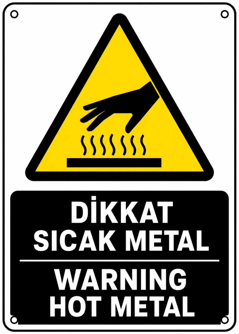 DİKKAT SICAK METAL 21X30CM PVC ISG LEVHA DİKKAT SICAK METAL 21X30CM PVC ISG LEVHA