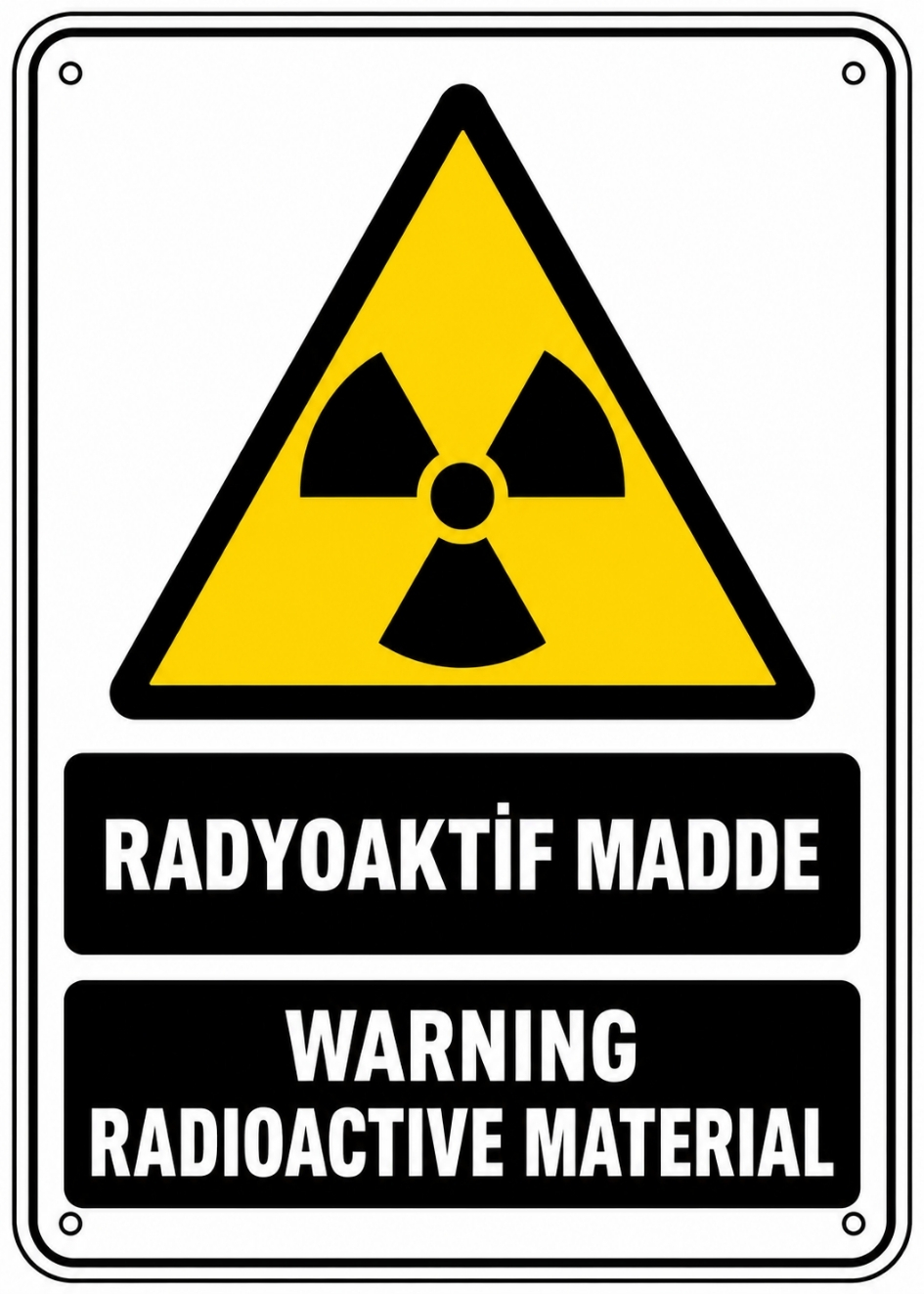 RADYOAKTİF MADDE 21X30CM PVC ISG LEVHA RADYOAKTİF MADDE 21X30CM PVC ISG LEVHA