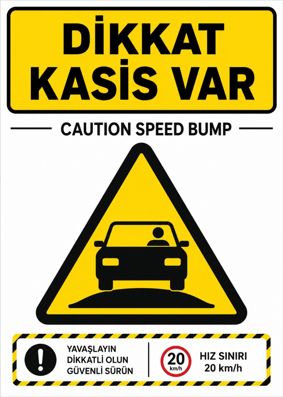 DİKKAT KASİS VAR 21X30CM PVC ISG LEVHA