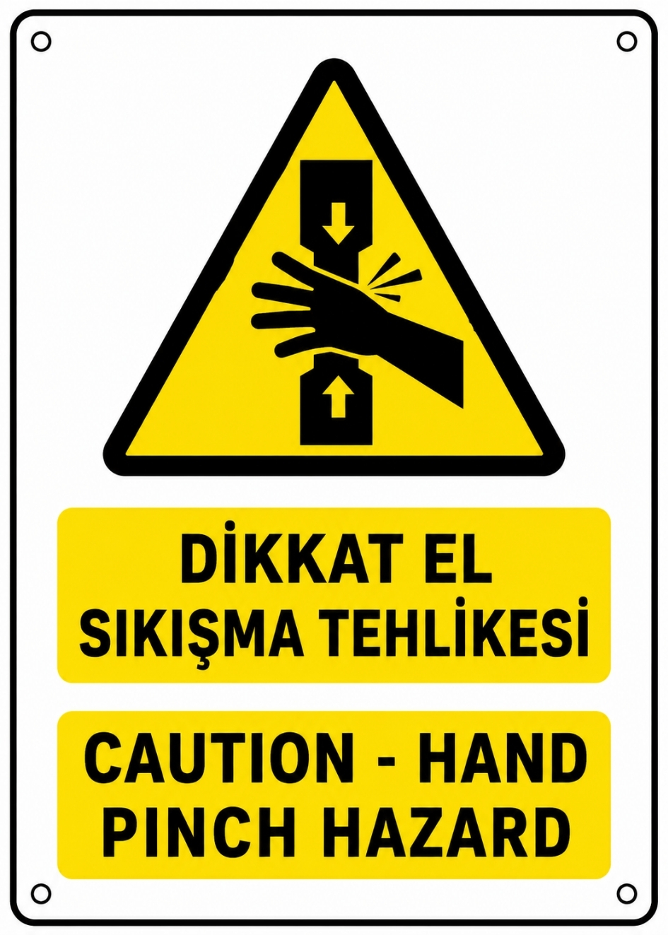 DİKKAT EL SIKIŞMA TEHLİKESİ 21X30CM PVC ISG LEVHA DİKKAT EL SIKIŞMA TEHLİKESİ 21X30CM PVC ISG LEVHA