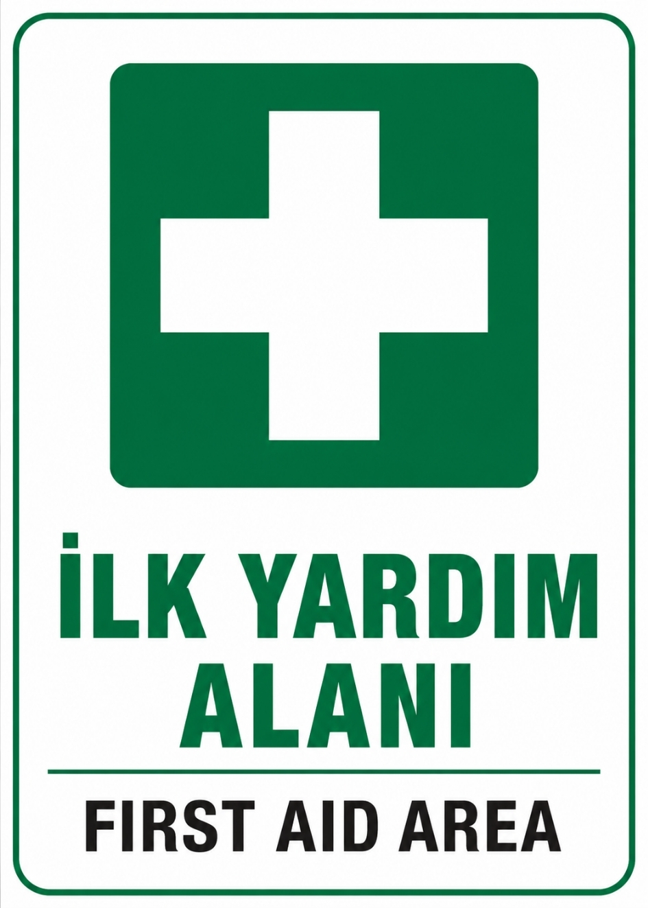 İLK YARDIM ALANI 21X30CM PVC ISG LEVHA İLK YARDIM ALANI 21X30CM PVC ISG LEVHA
