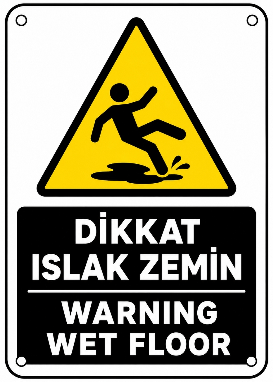 DİKKAT ISLAK ZEMİN 21X30CM PVC ISG LEVHA