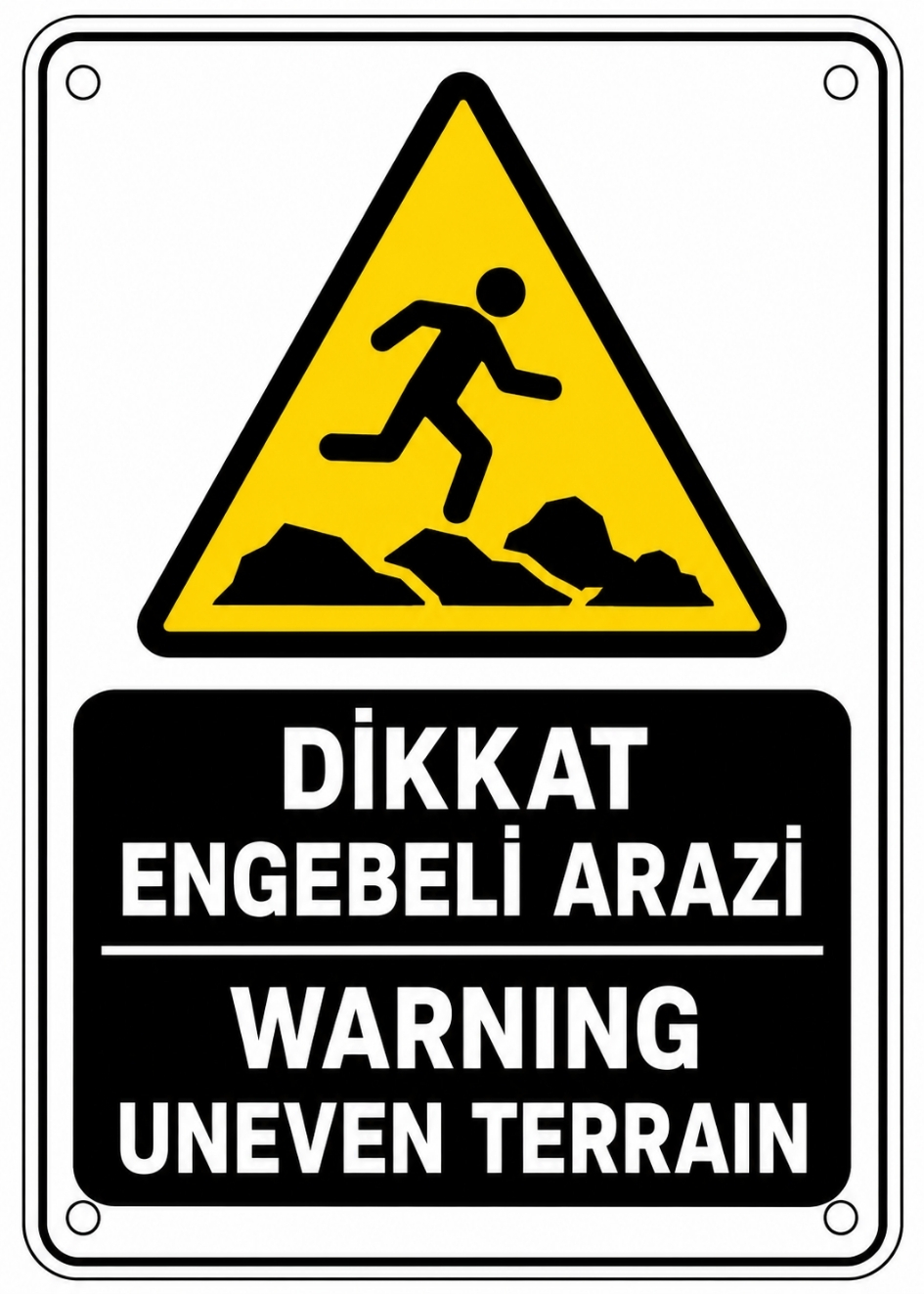 DİKKAT ENGEBELİ ARAZİ 21X30CM PVC ISG LEVHA DİKKAT ENGEBELİ ARAZİ 21X30CM PVC ISG LEVHA