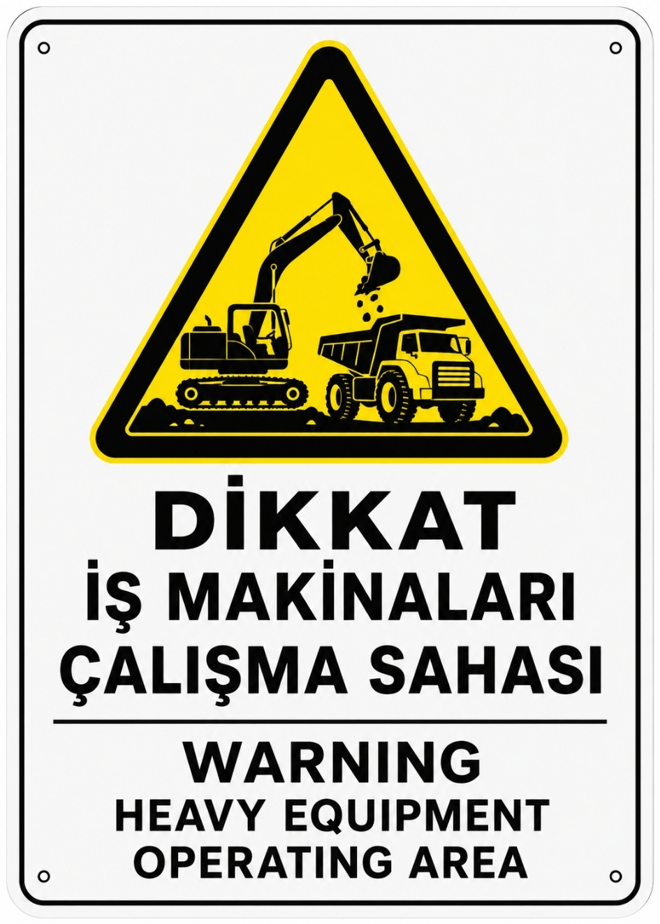 DİKKAT İŞ MAKİNALARI ÇALIŞMA SAHASI 21X30CM PVC ISG LEVHA DİKKAT İŞ MAKİNALARI ÇALIŞMA SAHASI 21X30CM PVC ISG LEVHA