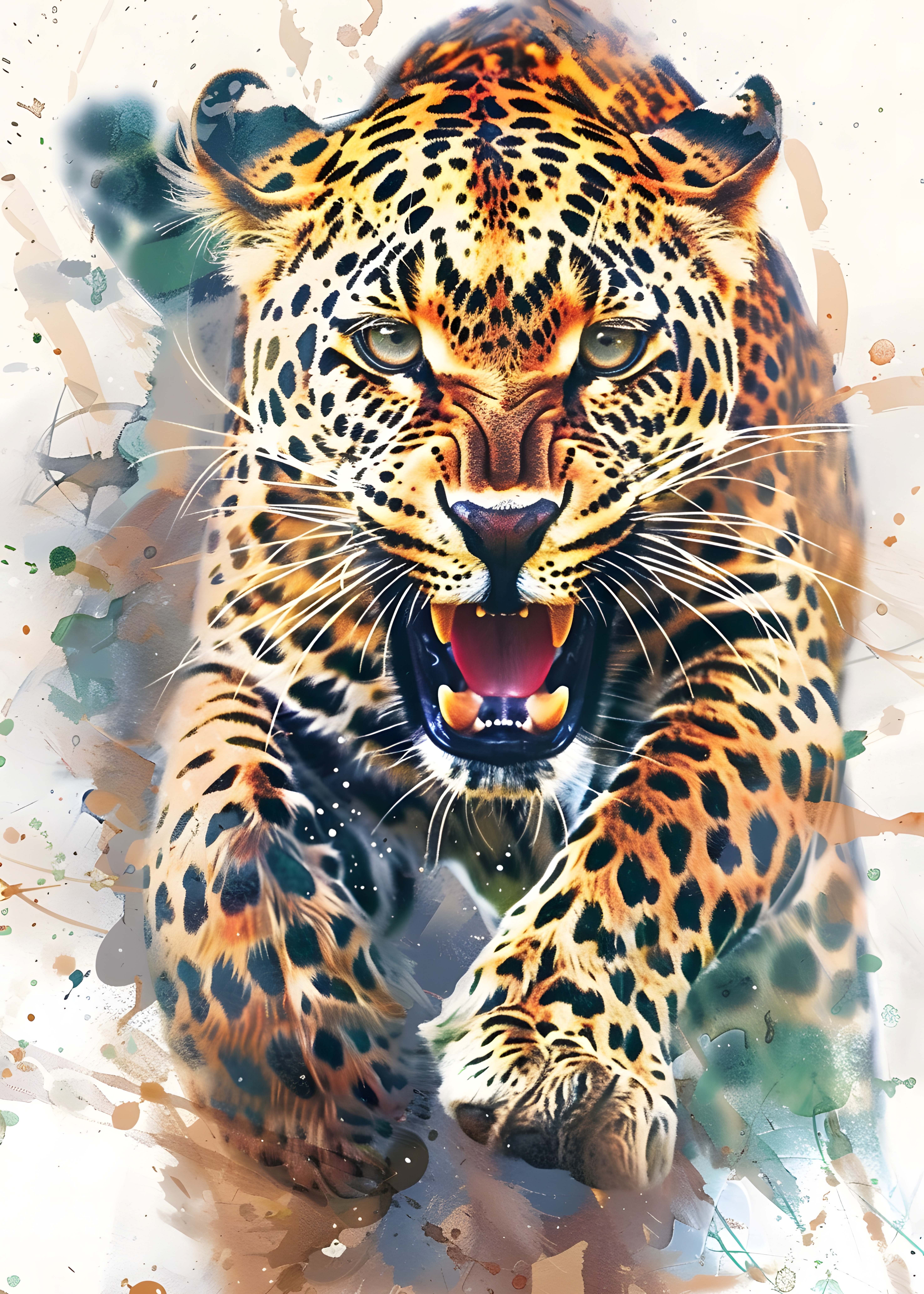 CHİTA FİGÜRLÜ WATERCOLOR DUVAR TABLOSU 50X70CM - PVC CANLI UV BASKI ÇERÇEVESİZ TABLO