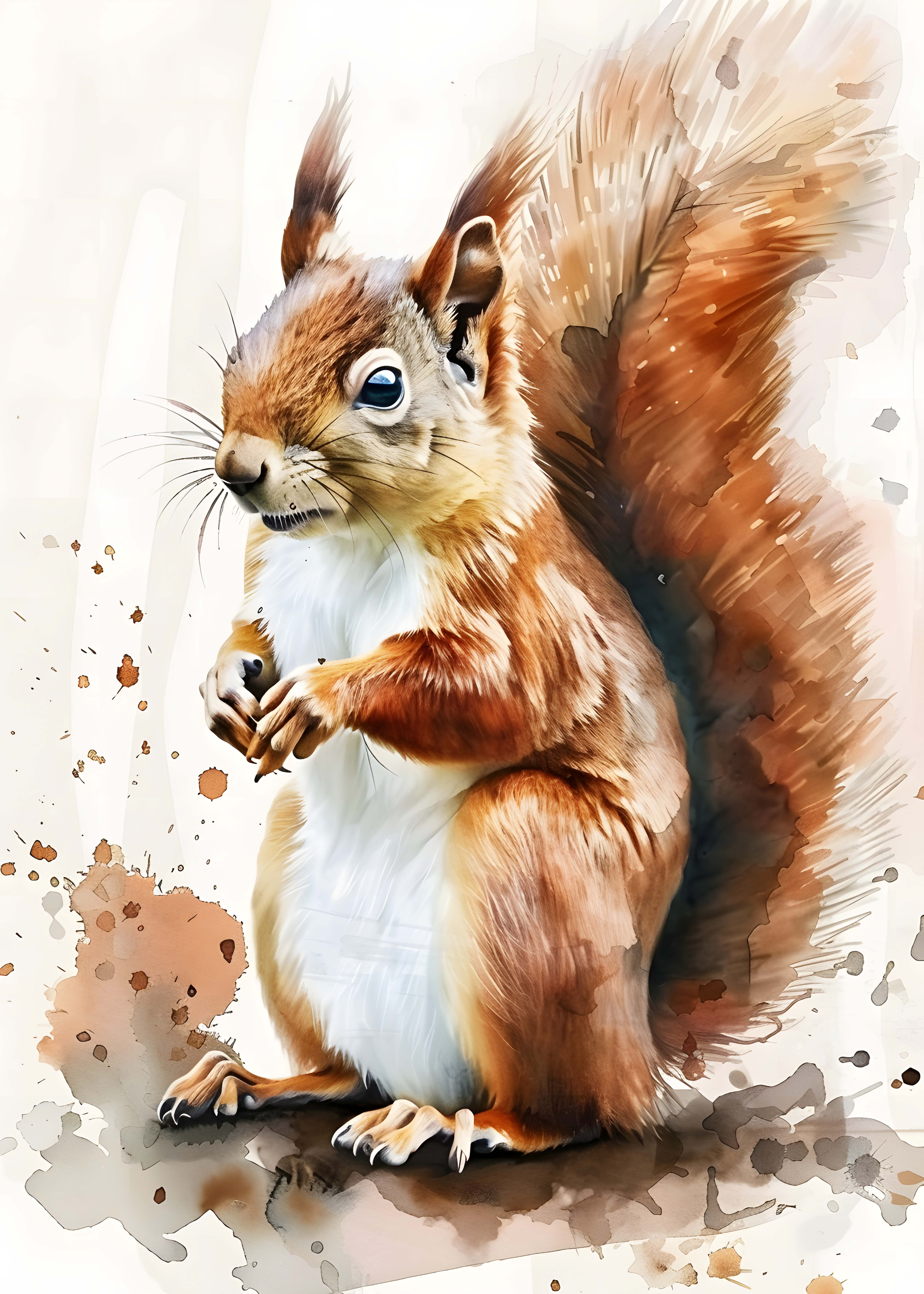 SİNCAP FİGÜRLÜ WATERCOLOR DUVAR TABLOSU 50X70CM - PVC CANLI UV BASKI ÇERÇEVESİZ TABLO