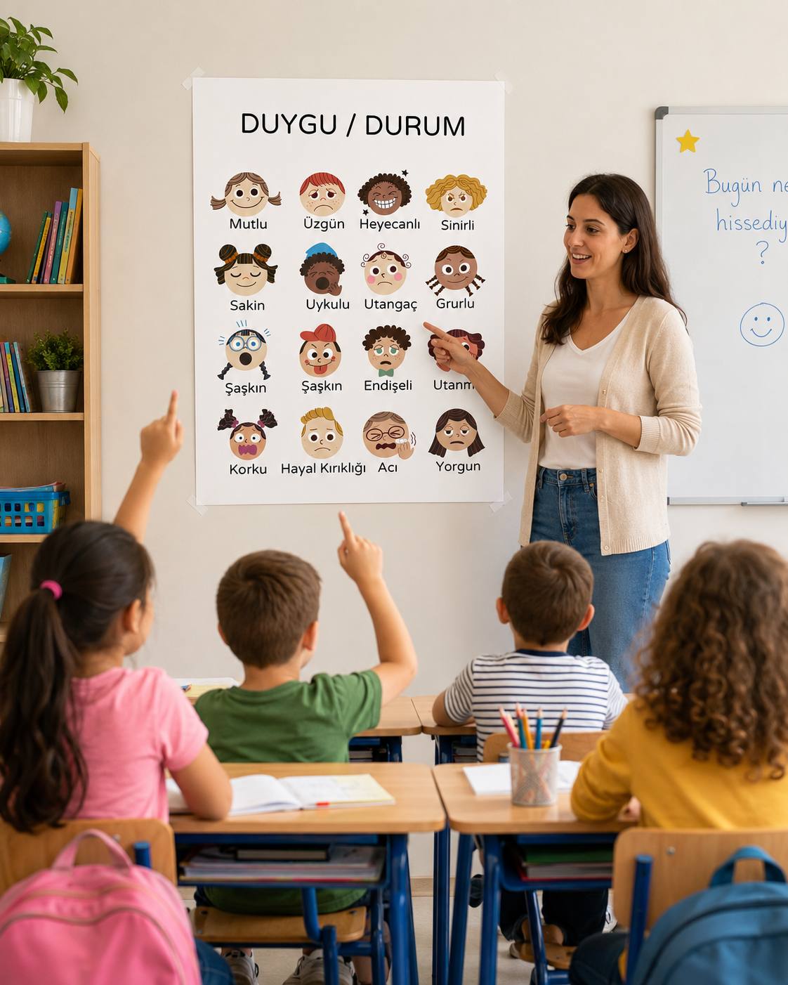 Duygu durum Eğitim Sınıf Panosu 50x70CM bristrol karton