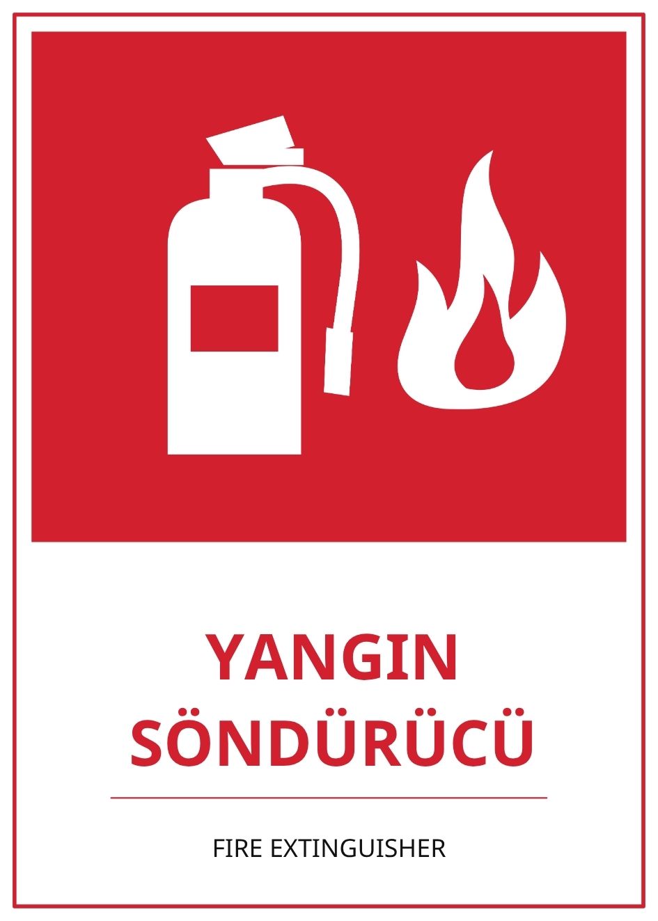 Hastane Yangın Söndürücü PVC ISG Levha 21x30CM Hastane Yangın Söndürücü PVC ISG Levha 21x30CM