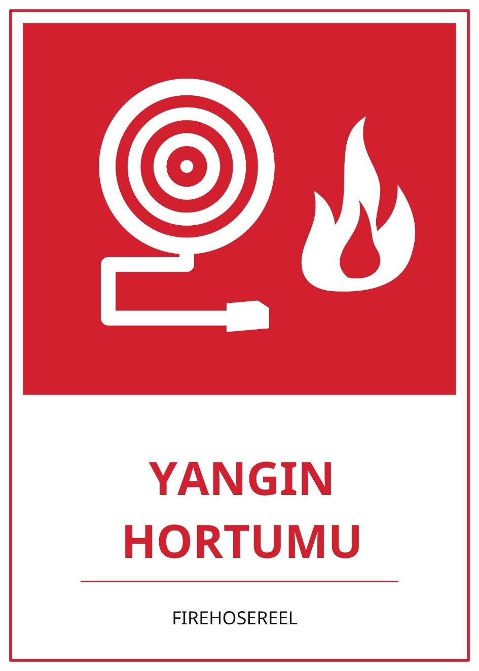 Hastane Yangın Hortumu PVC ISG Levha 21x30CM Hastane Yangın Hortumu PVC ISG Levha 21x30CM