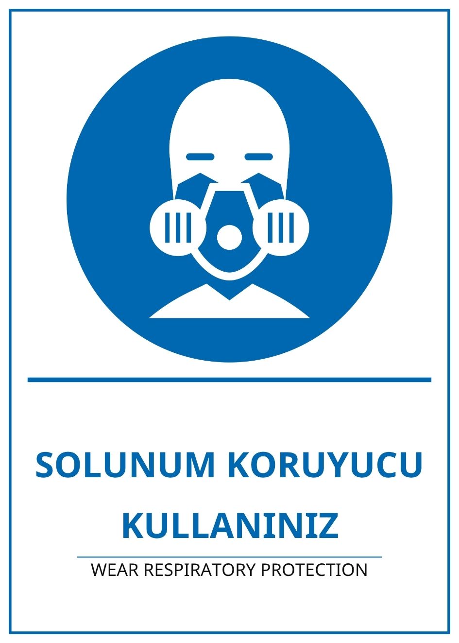 Hastane Solunum Koruyucu Kullanınız PVC ISG Levha 21x30CM Hastane Solunum Koruyucu Kullanınız PVC ISG Levha 21x30CM