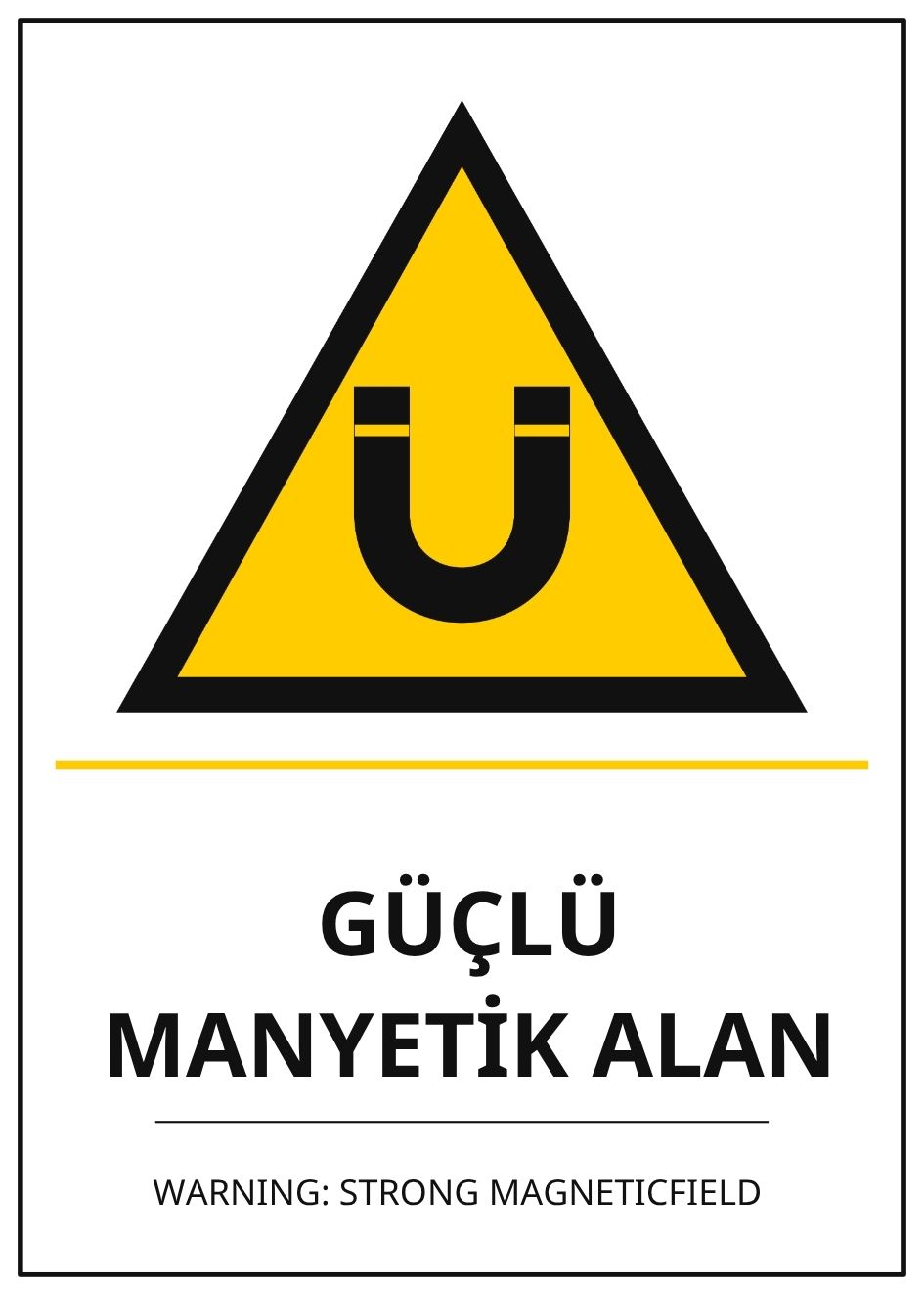 Hastane Güçlü Manyetik Alan PVC ISG Levha 21x30CM