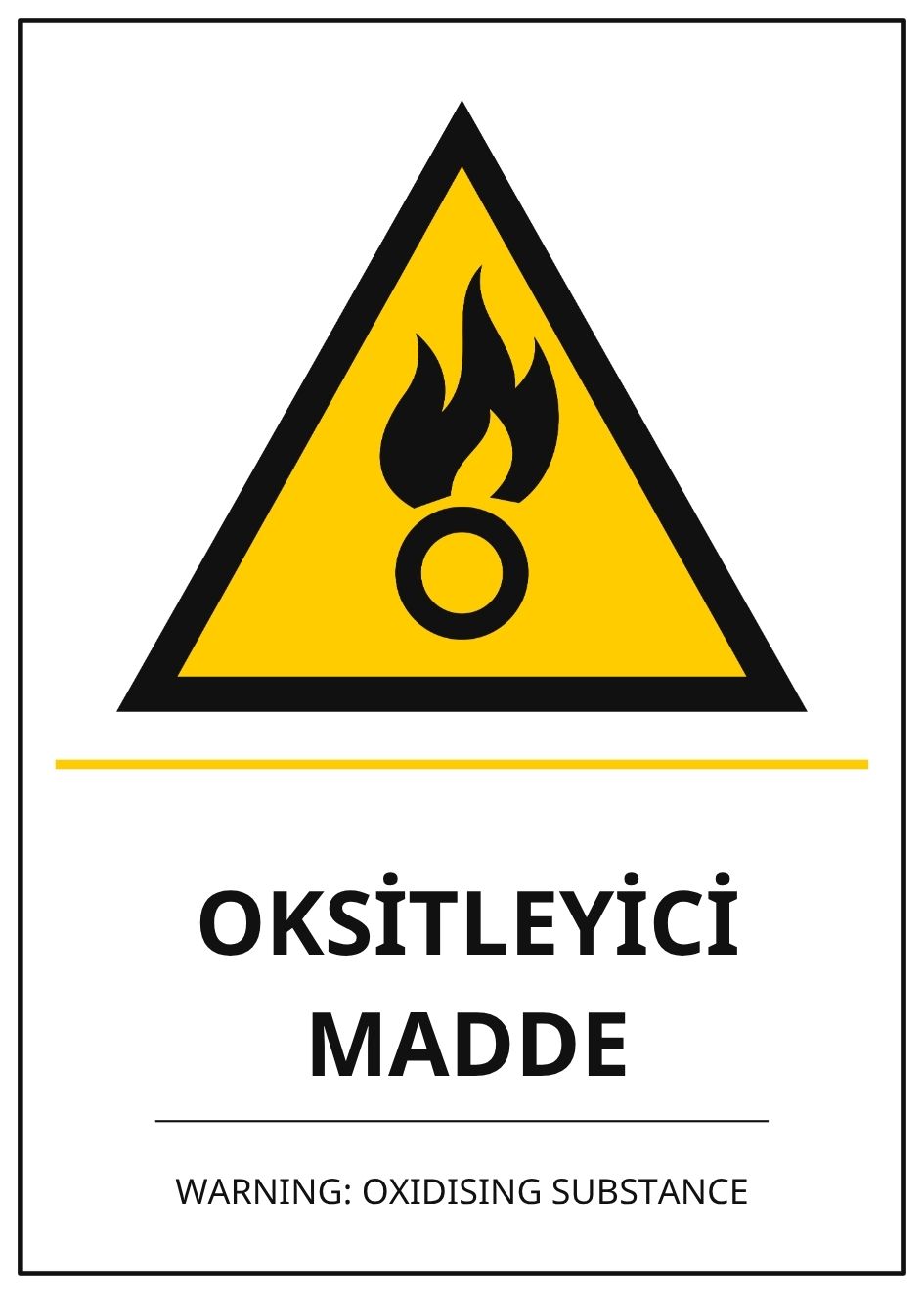Hastane Oksitleyici Madde PVC ISG Levha 21x30CM