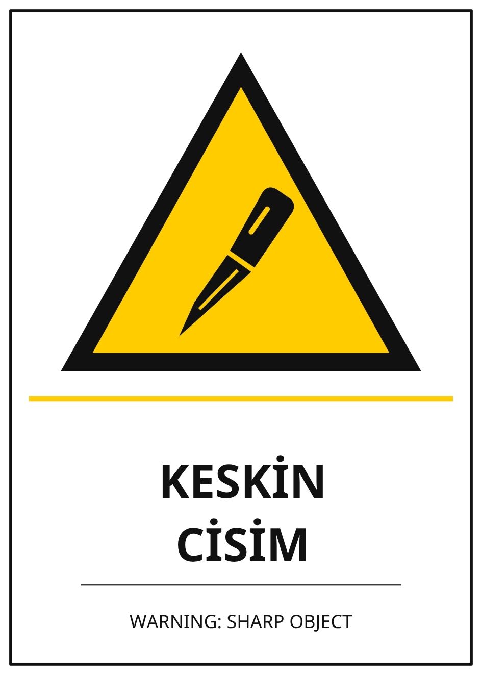 Hastane Keskin Cisim PVC ISG Levha 21x30CM