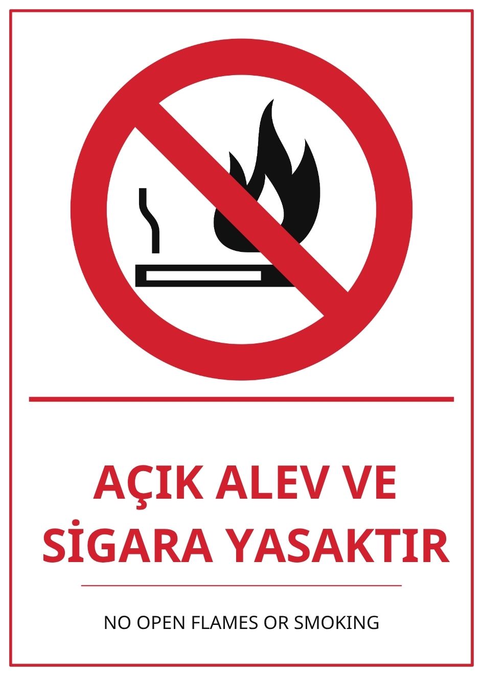 Hastane Açık Alev ve Sigara Yasaktır PVC ISG Levha 21x30CM Hastane Açık Alev ve Sigara Yasaktır PVC ISG Levha 21x30CM