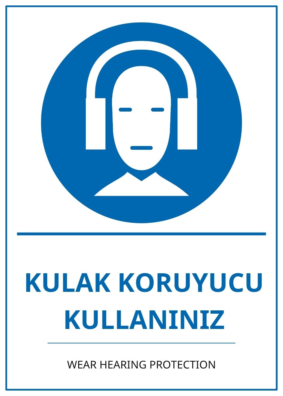 Hastane Kulak Koruyucu Kullanınız PVC ISG Levha 21x30CM